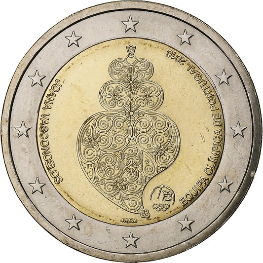 Portugal, 

2 euros, 

Equipo olímpico portugués para Río 2016