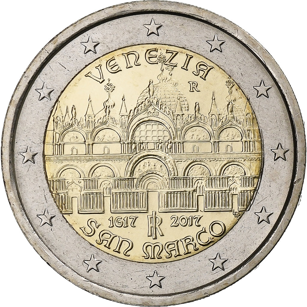 Italia, 

2 euros, 

Basílica de San Marcos