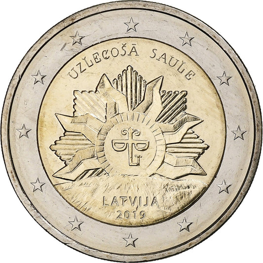 Lituania, 

2 euros, 

El Sol Naciente
