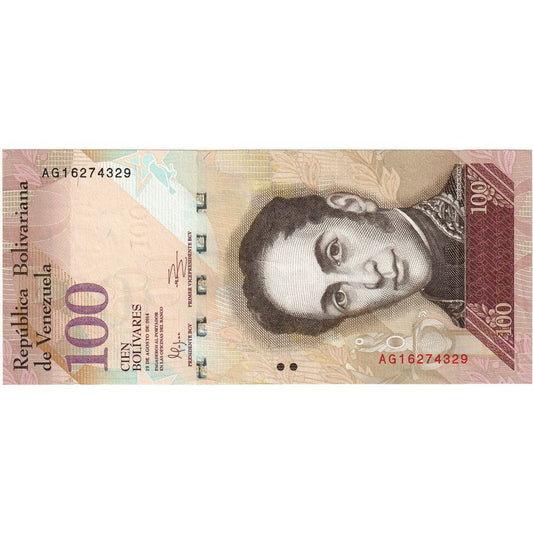 Venezuela, 
  
  100 bolívares, 
  
  2014