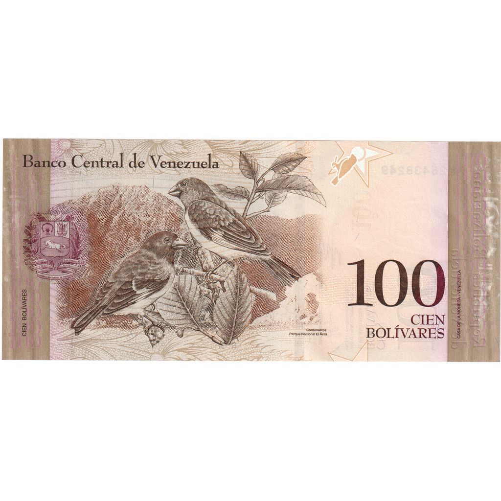 Venezuela, 
  
  100 bolívares, 
  
  2014