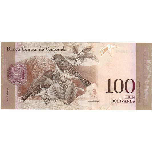Venezuela, 
  
  100 bolívares, 
  
  2014