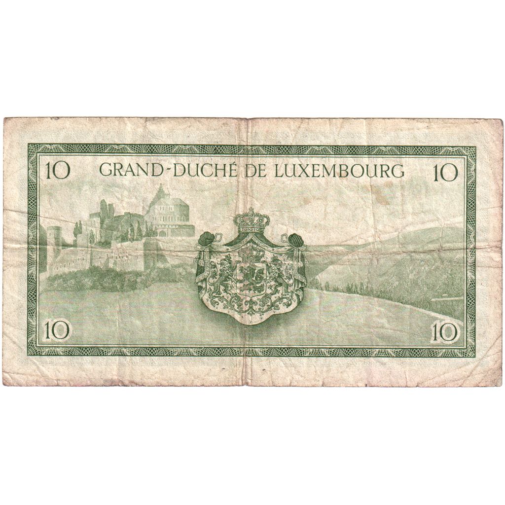 Luxemburgo, 

10 francos, 

Sin fecha (1954)