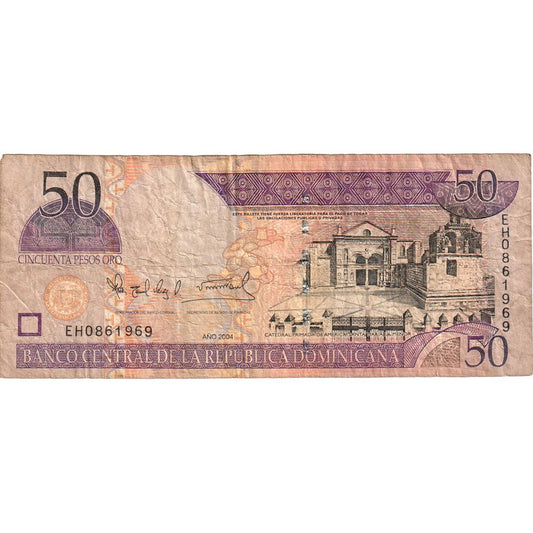 República Dominicana, 
  
  50 pesos oro, 
  
  2004
