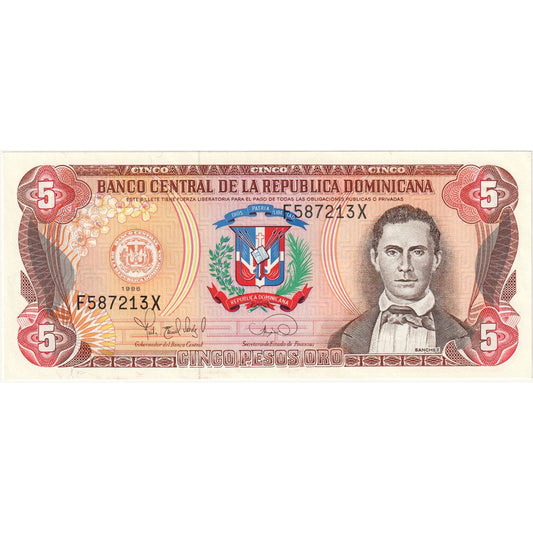 República Dominicana, 
  
  5 Pesos Oro, 
  
  1996