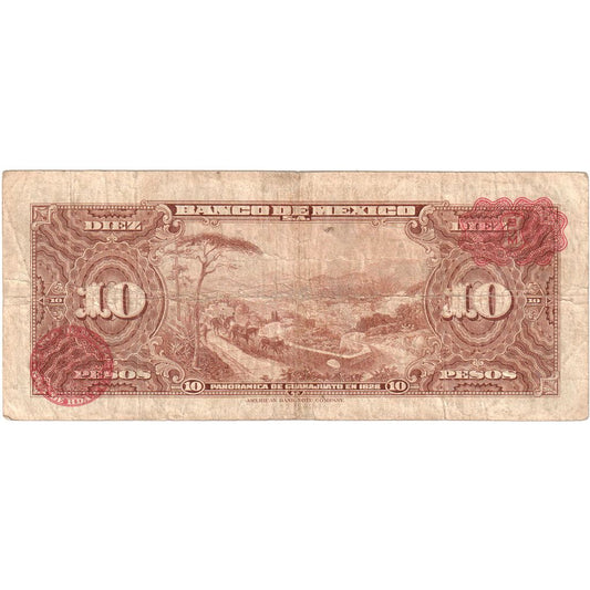 México, 
  
  10 pesos, 
  
  1953