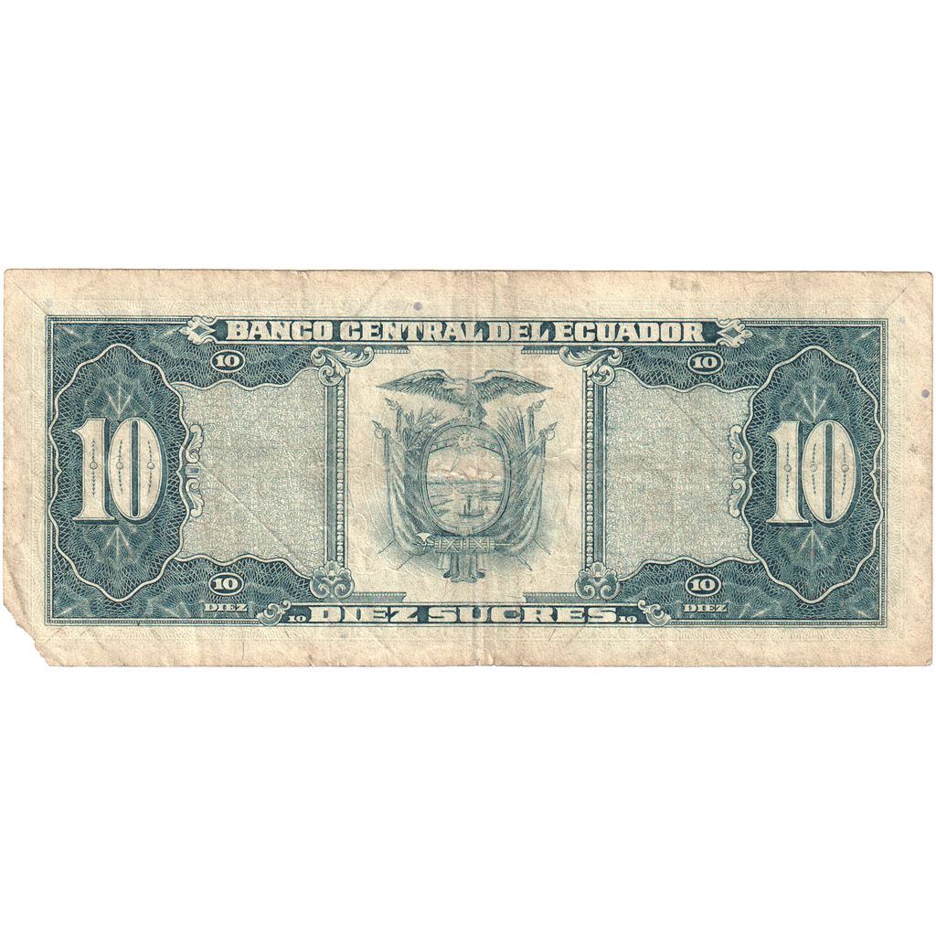 Ecuador, 
  
  10 sucres, 
  
  1988