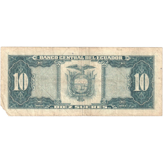 Ecuador, 
  
  10 sucres, 
  
  1988