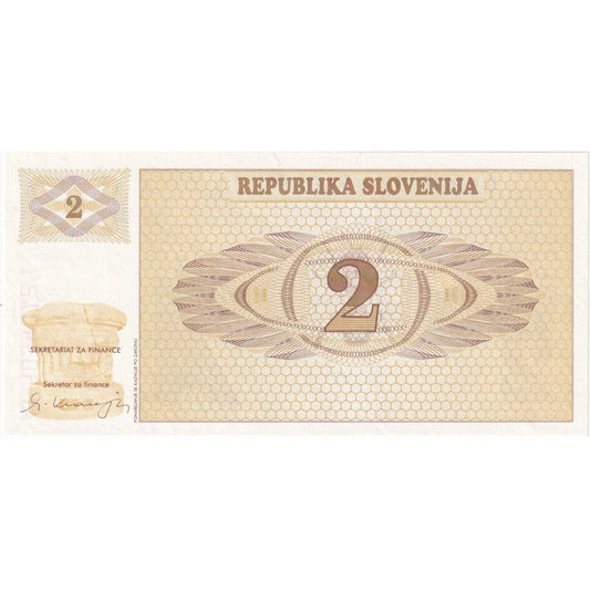 Eslovenia, 
  
  2 (Tolarjev), 
  
  1990
