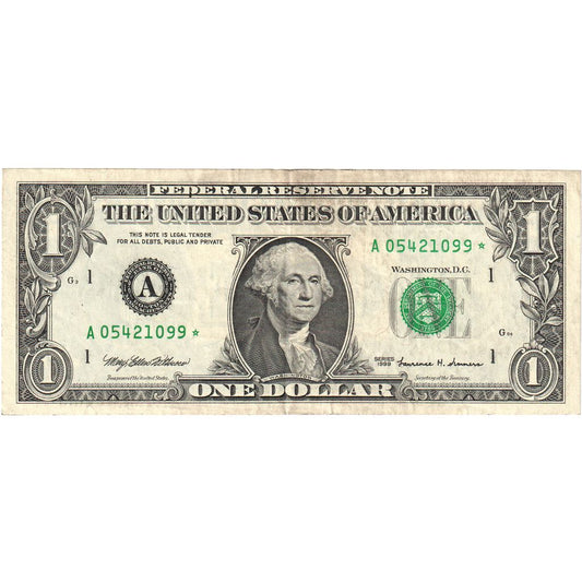 Estados Unidos, 

1 dólar, 

1999