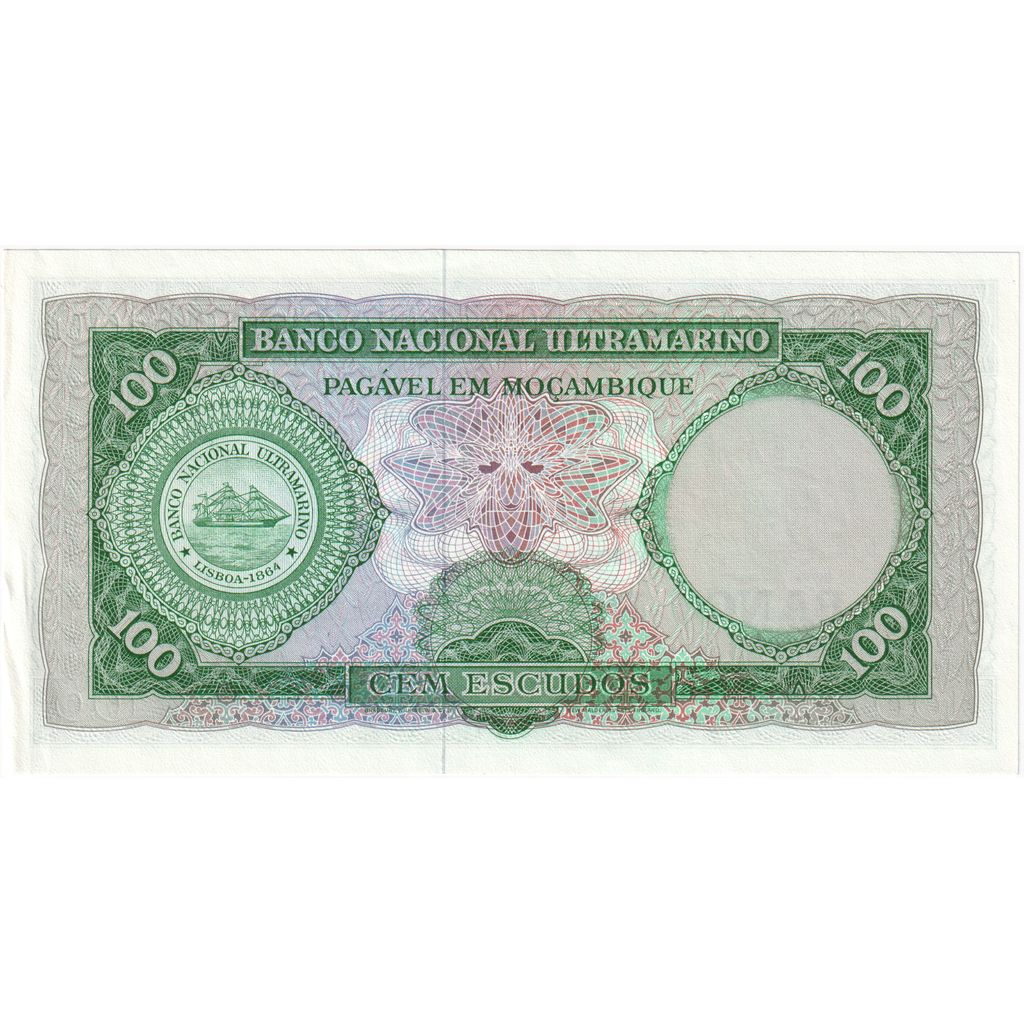 Mozambique, 
  
  100 escudos, 
  
  1961