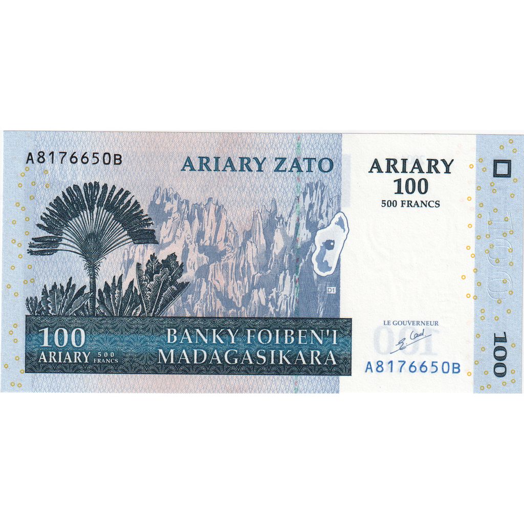 Madagascar, 
  
  100 ariarios, 
  
  2004