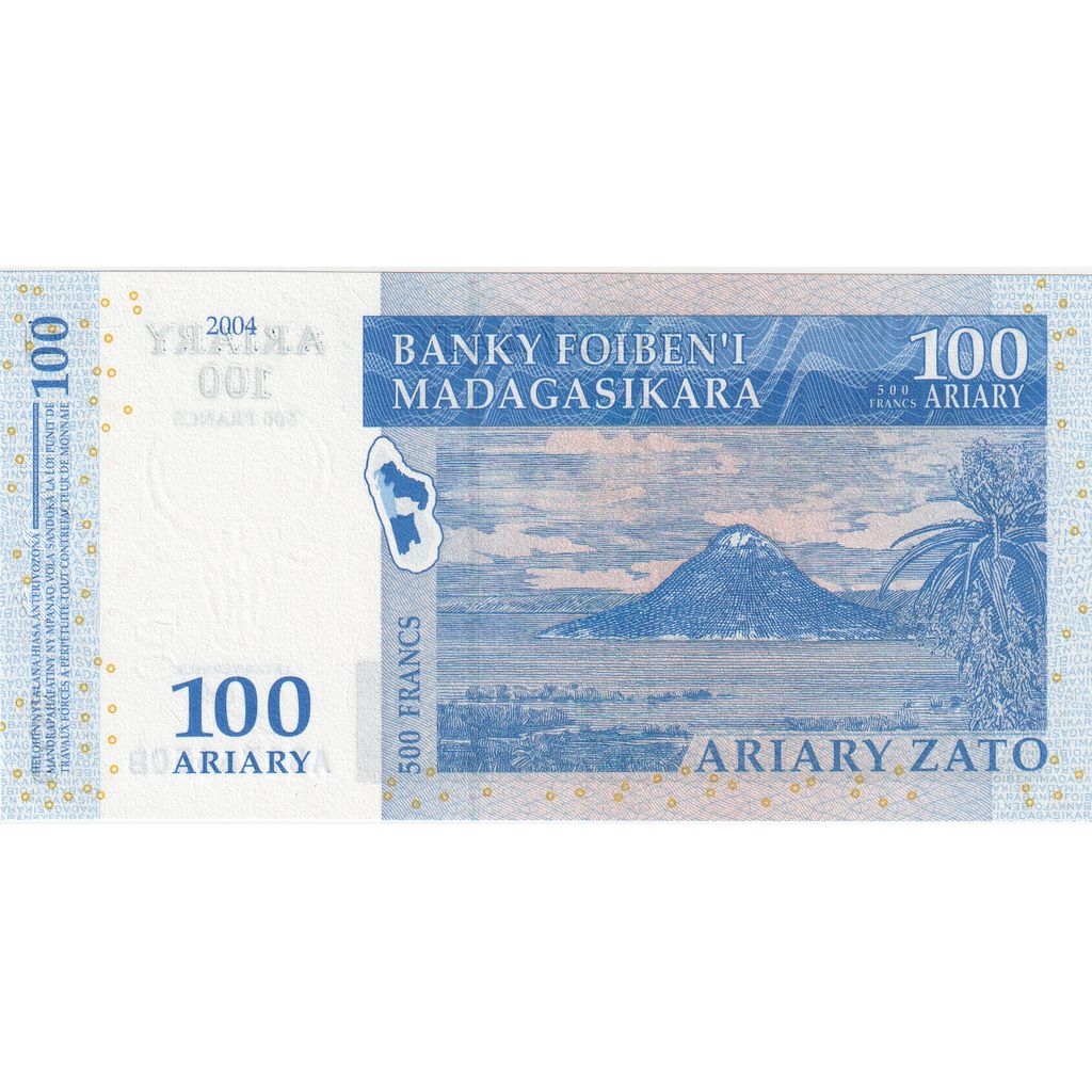 Madagascar, 
  
  100 ariarios, 
  
  2004