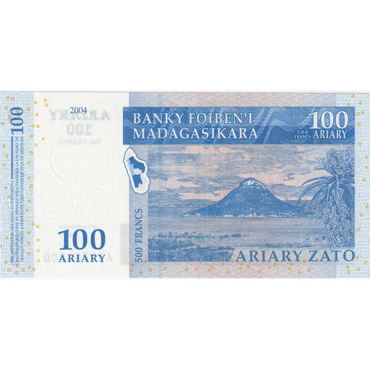 Madagascar, 
  
  100 ariarios, 
  
  2004