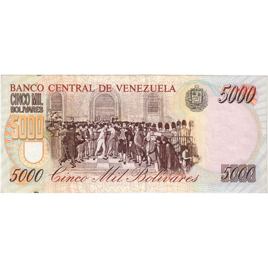 Venezuela, 
  
  5000 bolívares, 
  
  1998