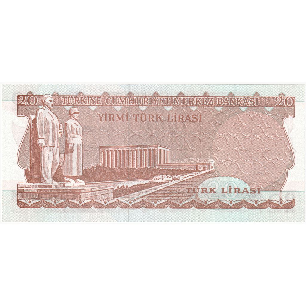 Turquía, 

20 liras, 

SIN Cálculo (65-70)