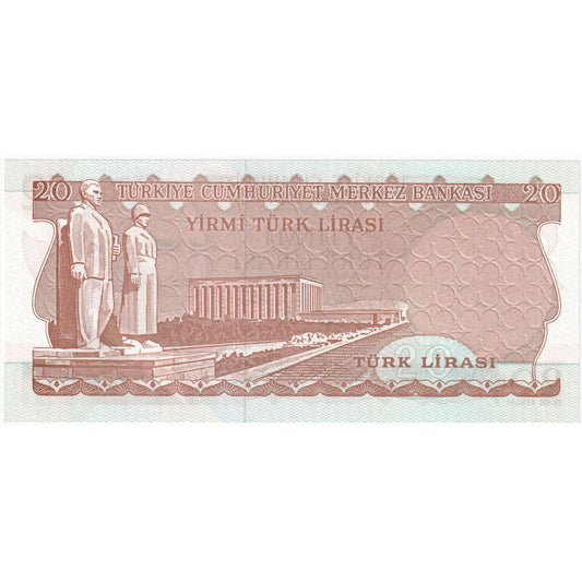 Turquía, 

20 liras, 

SIN Cálculo (65-70)