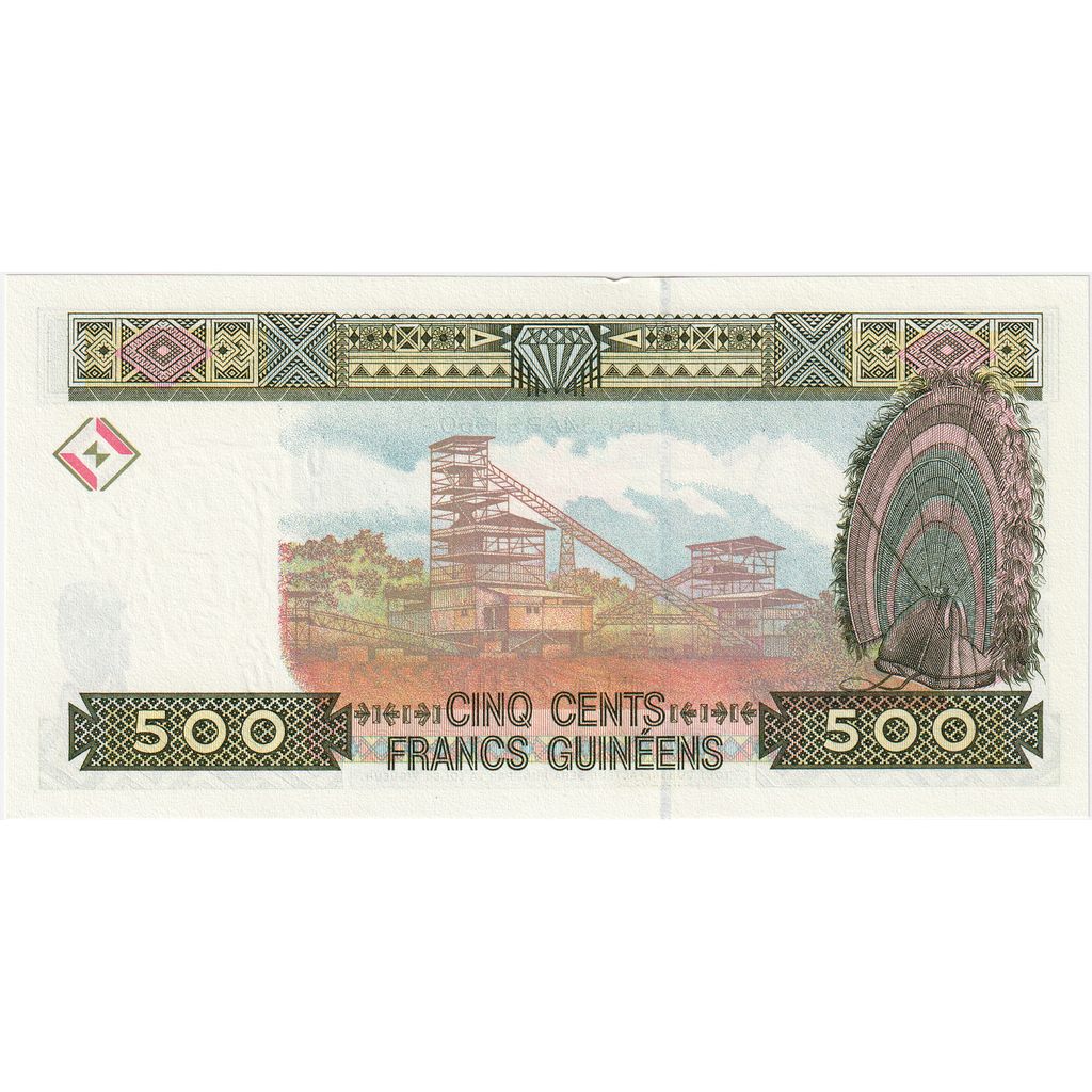 Guinea, 

500 francos, 

SIN CERTIFICACIÓN (65-70)