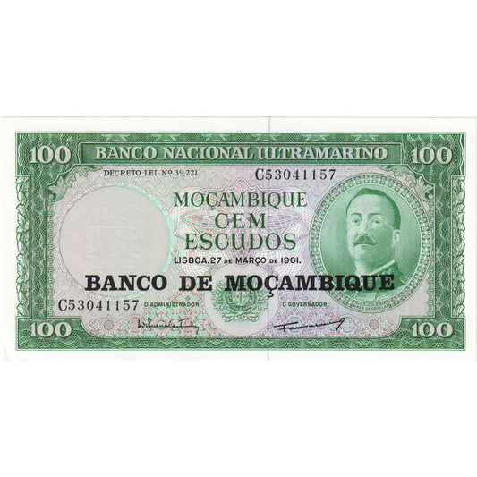 Mozambique, 
  
  100 escudos, 
  
  1961-03-27
