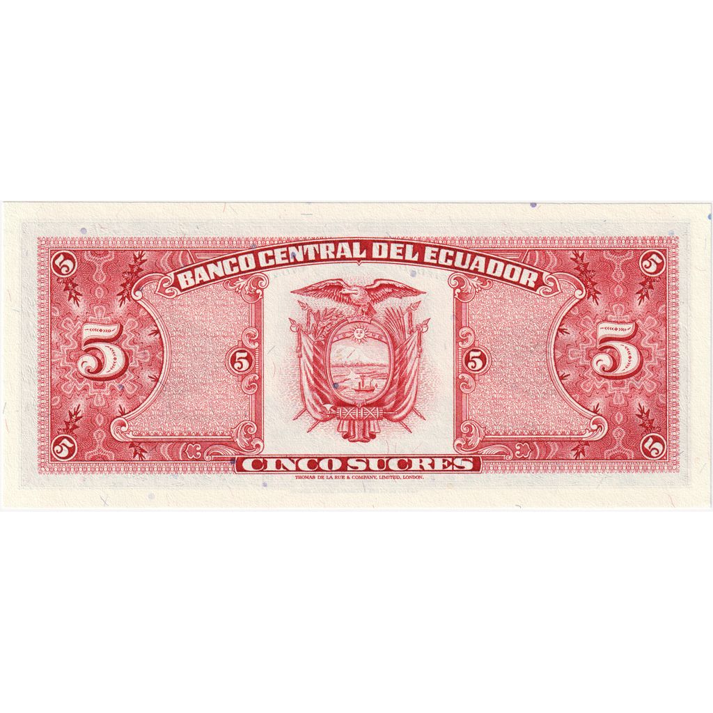 Ecuador, 
  
  5 sucres, 
  
  1988-11-22