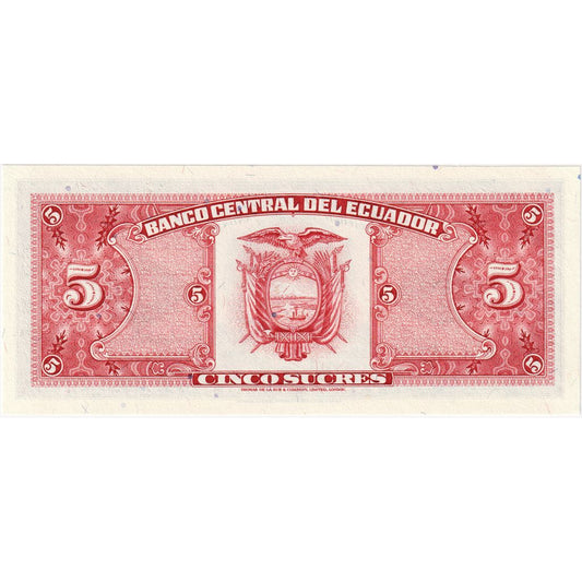 Ecuador, 
  
  5 sucres, 
  
  1988-11-22