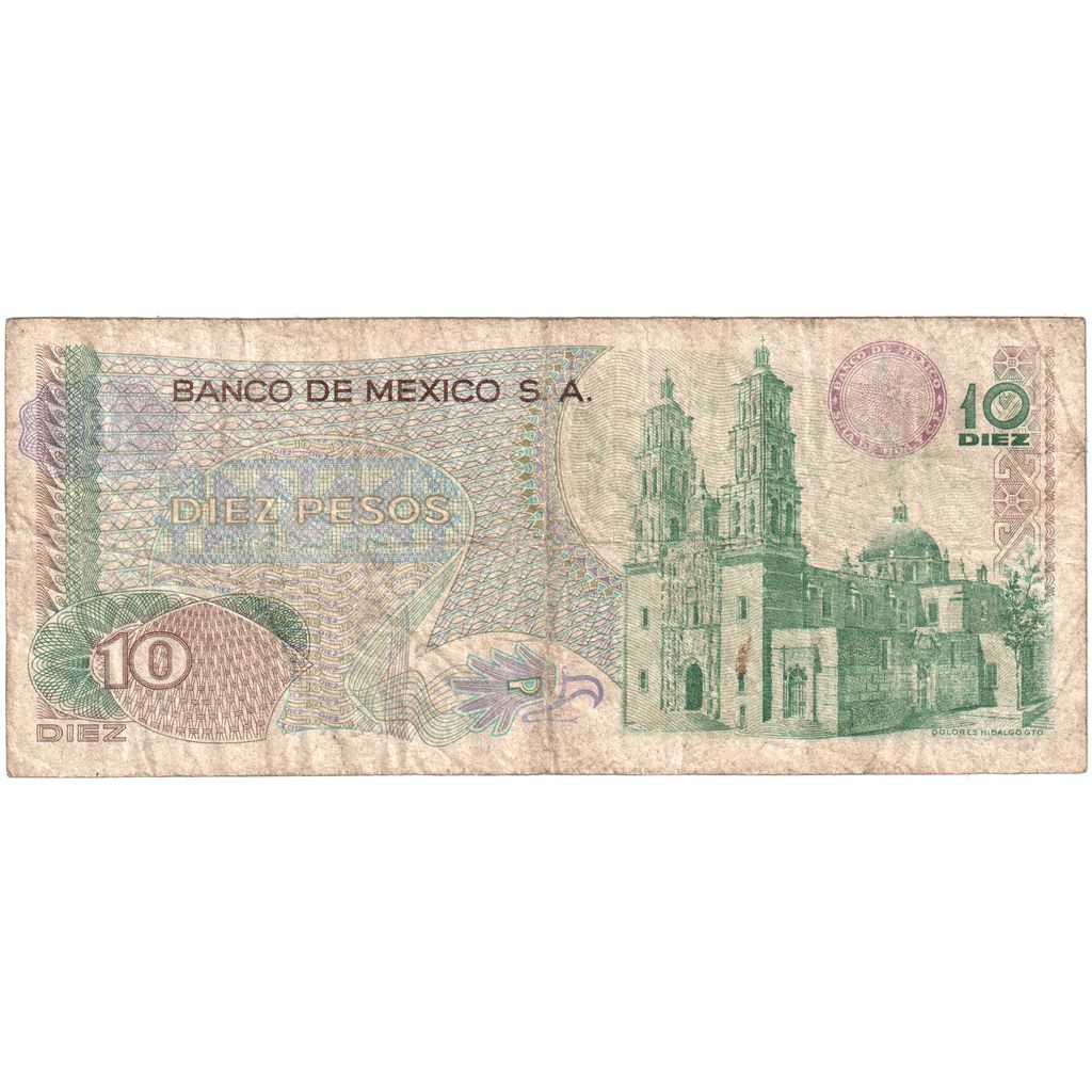 México, 
  
  10 pesos, 
  
  1975-03-15