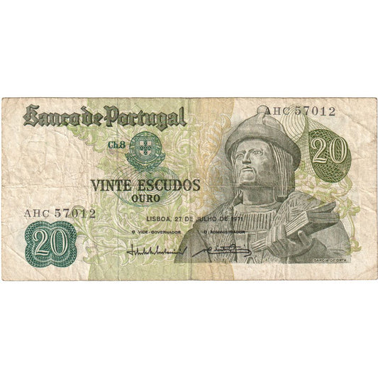 Portugal, 
  
  20 escudos, 
  
  1971-07-27