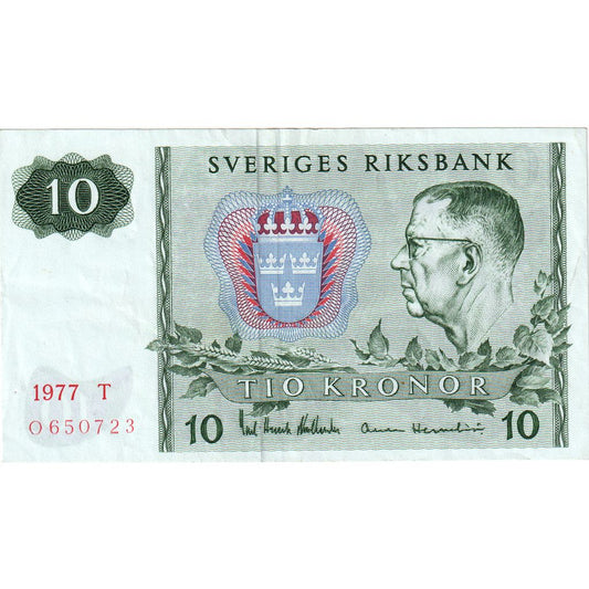 Suecia, 
  
  10 coronas, 
  
  FE(40-45)