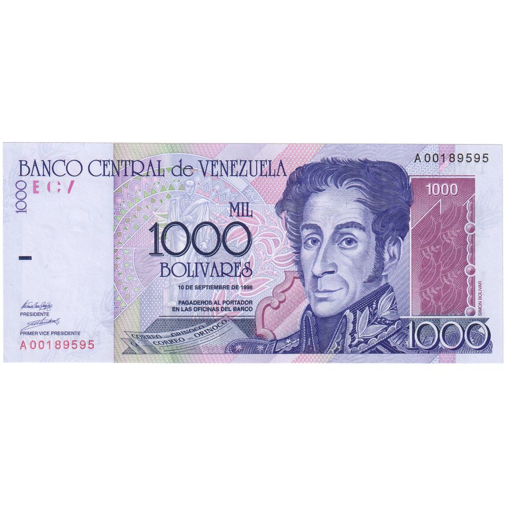 Venezuela, 
  
  1000 bolívares, 
  
  1998-09-10