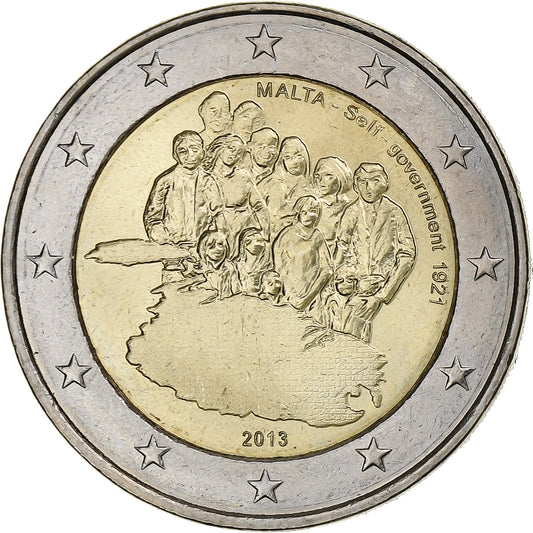 Malta, 
  
  2 euros, 
  
  Gobierno autónomo