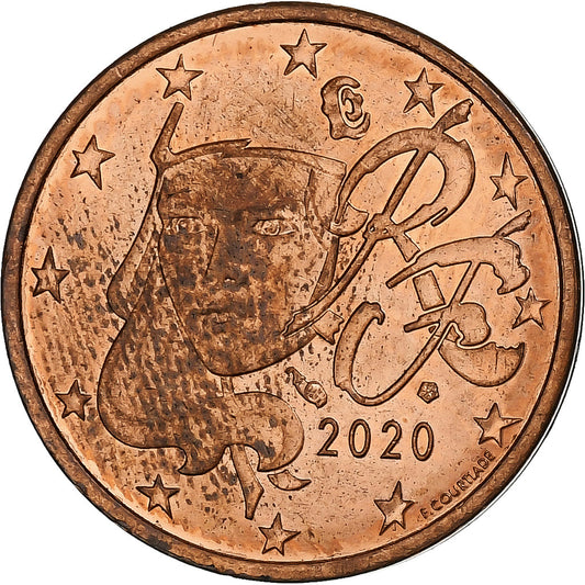 Francia, 

2 céntimos de euro, 

2020