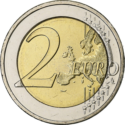 Grecia, 

2 euros, 

euros 2002-2012