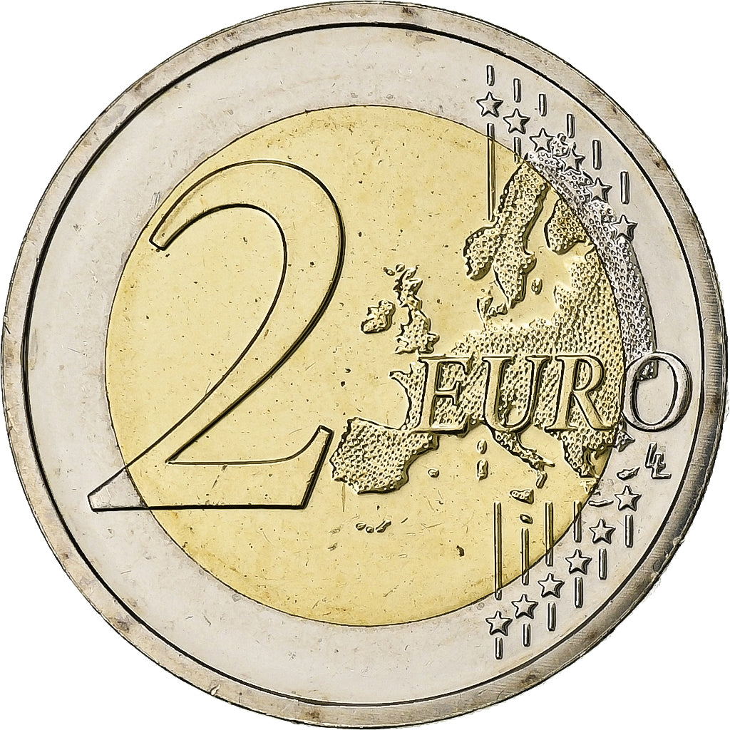 Países Bajos, 
  
  2 euros, 
  
  Drapeau europeo