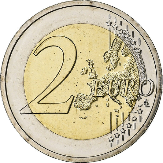 Países Bajos, 
  
  2 euros, 
  
  Drapeau europeo