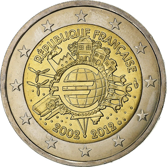 Francia, 
  
  2 euros, 
  
  euros 2002-2012