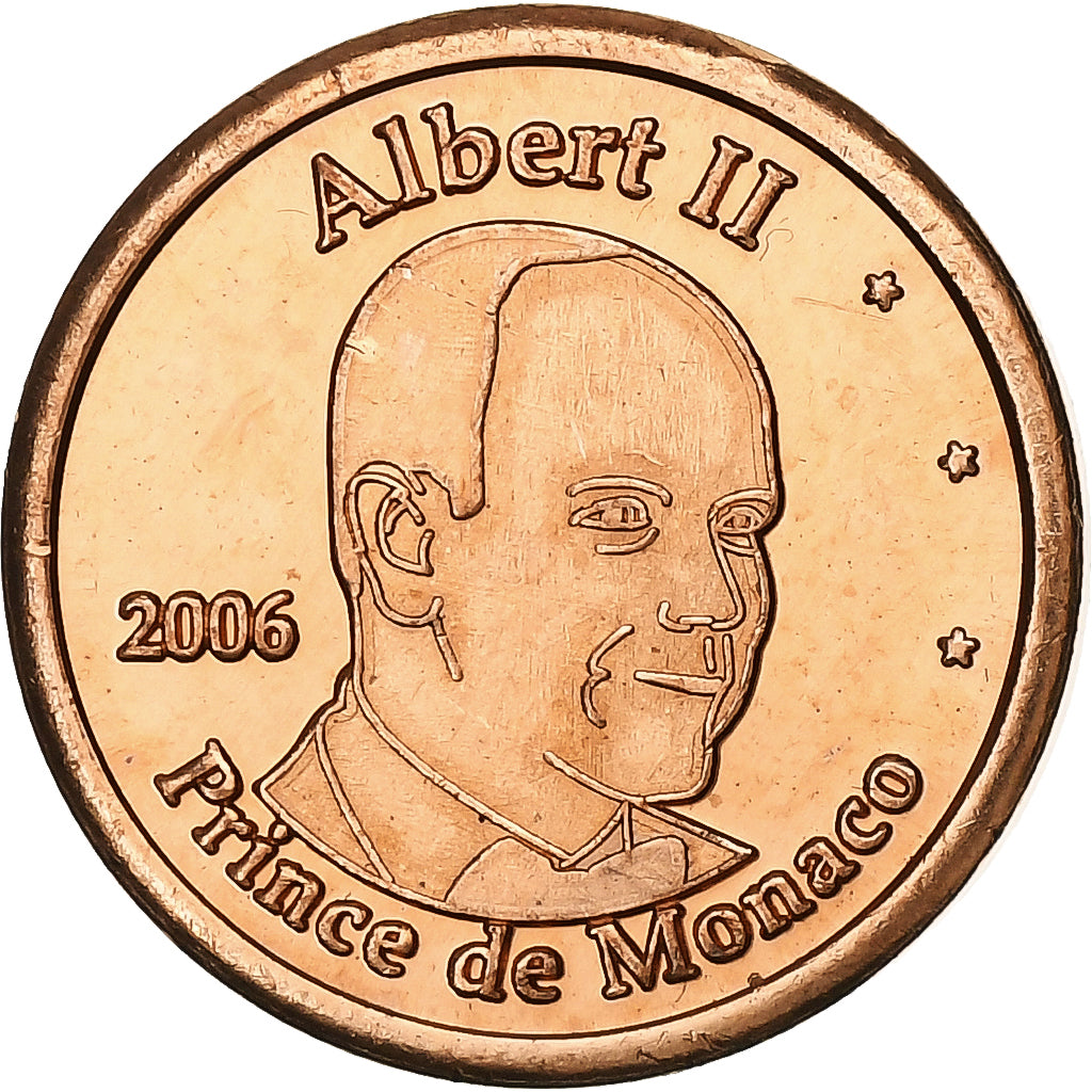 Mónaco, 

2 céntimos de euro, 

moneda privada no oficial