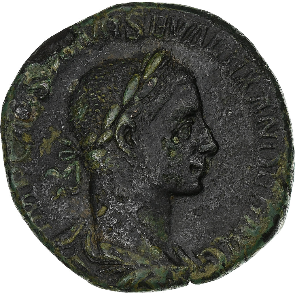 Severo Alejandro, 
  
  Sestercio, 
  
  225