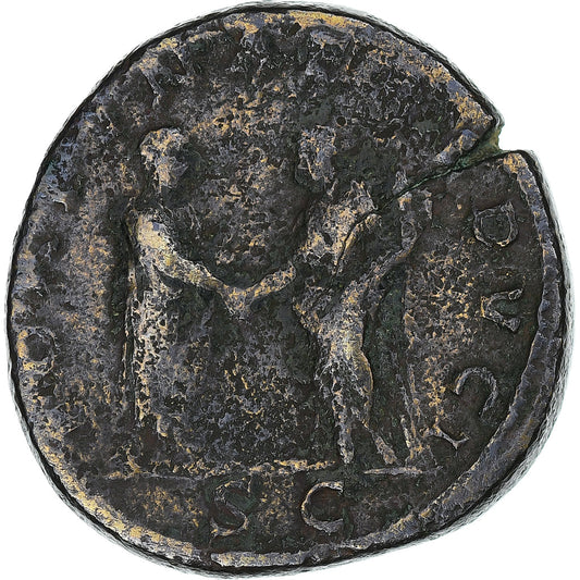 Adriano, 
  
  Sestercio, 
  
  133-135
