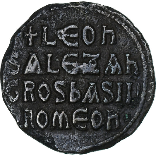 León VI y Alejandro, 
  
  Follis, 
  
  886-912