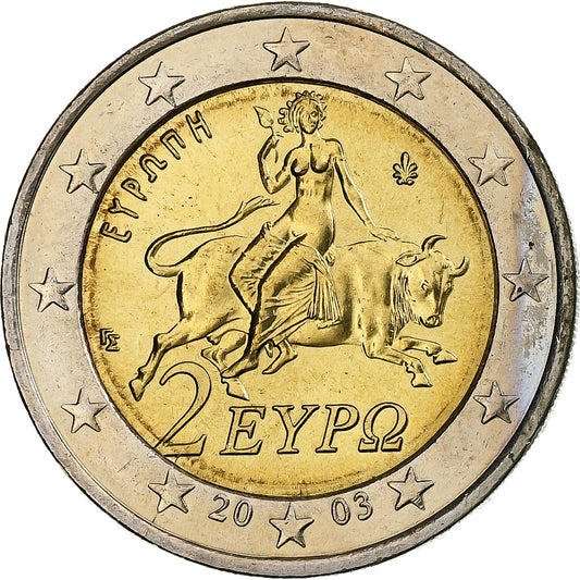 Grecia, 

2 euros, 

2003