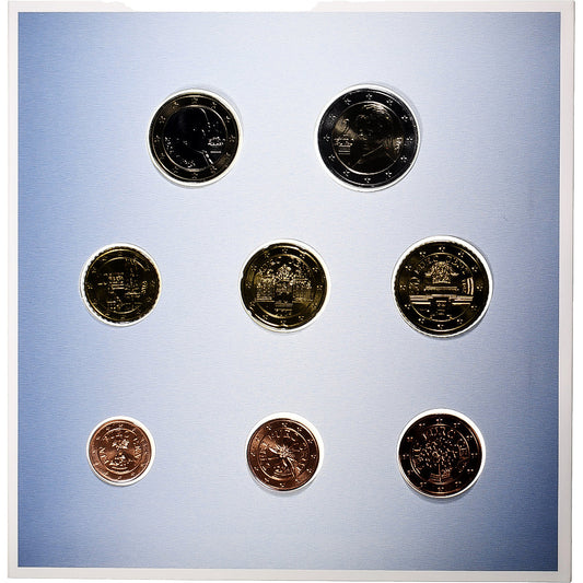 Austria, 

Lote de 1 ct. - 2 euros, 

2014