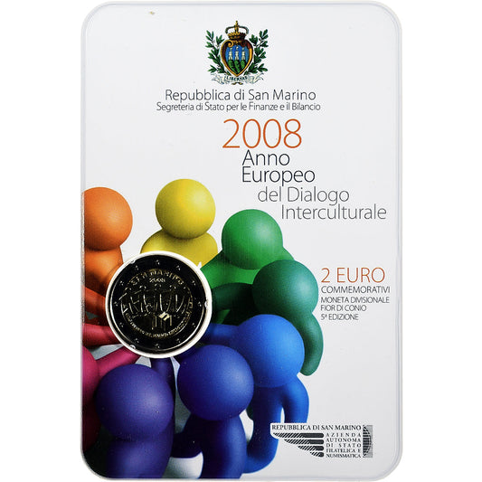 San Marino, 
  
  2 euros, 
  
  Año Europeo del diálogo intercultural