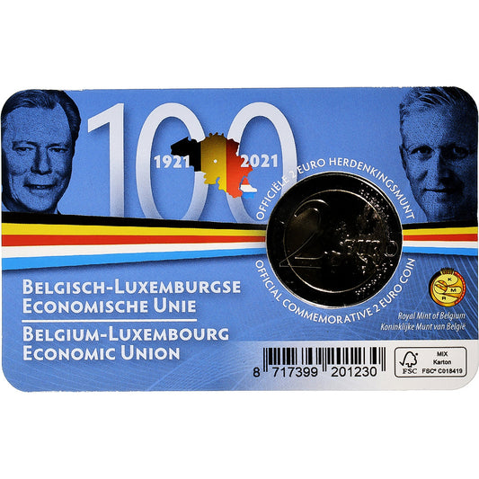 Bélgica, 

2 euros, 

Unión económica belga-luxemburguesa