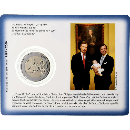 Luxemburgo,

2 euros,

Nacimiento del príncipe Carlos