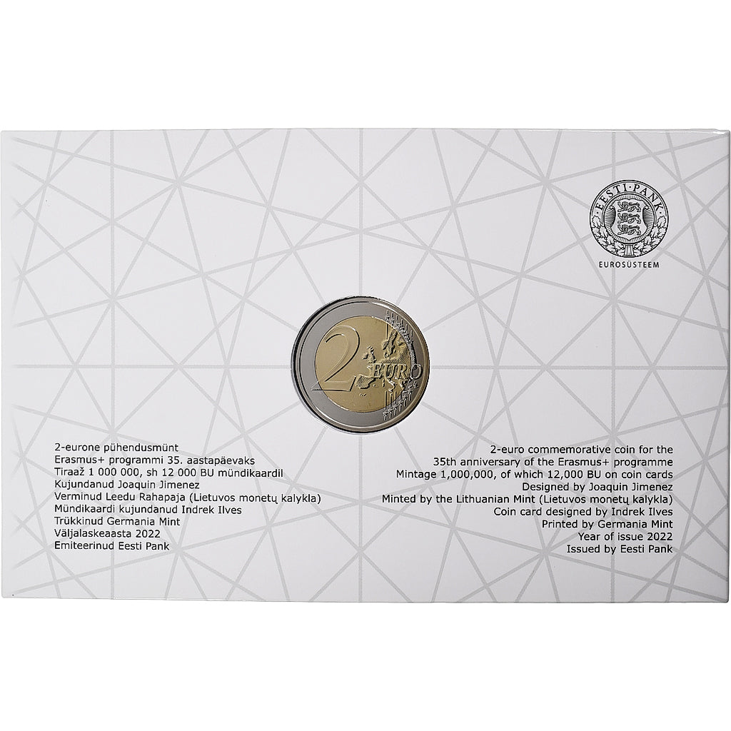 Estonia, 
  
  2 euros, 
  
  Erasmo