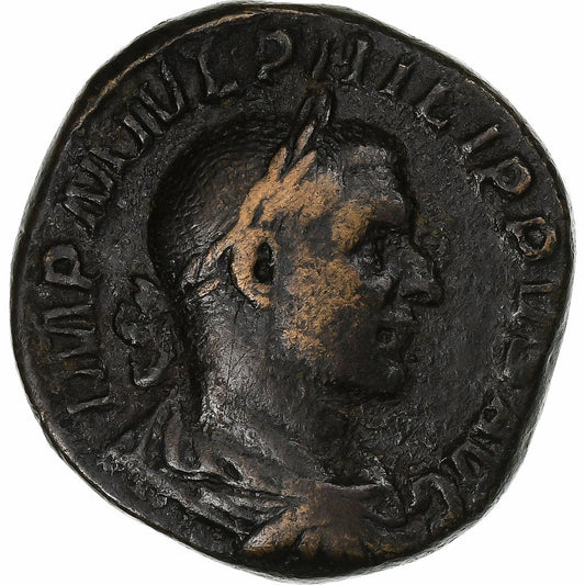 Felipe I, 
  
  Sestercio, 
  
  244-249