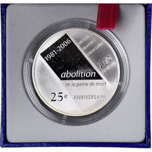 Francia, 
  
  1-1/2 euros, 
  
  Abolición de la peine de mort