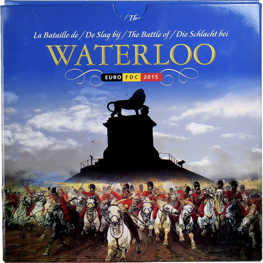 Bélgica, 
  
  Conjunto 1 ct. - 2 euros + ficha, 
  
  Bataille de Waterloo