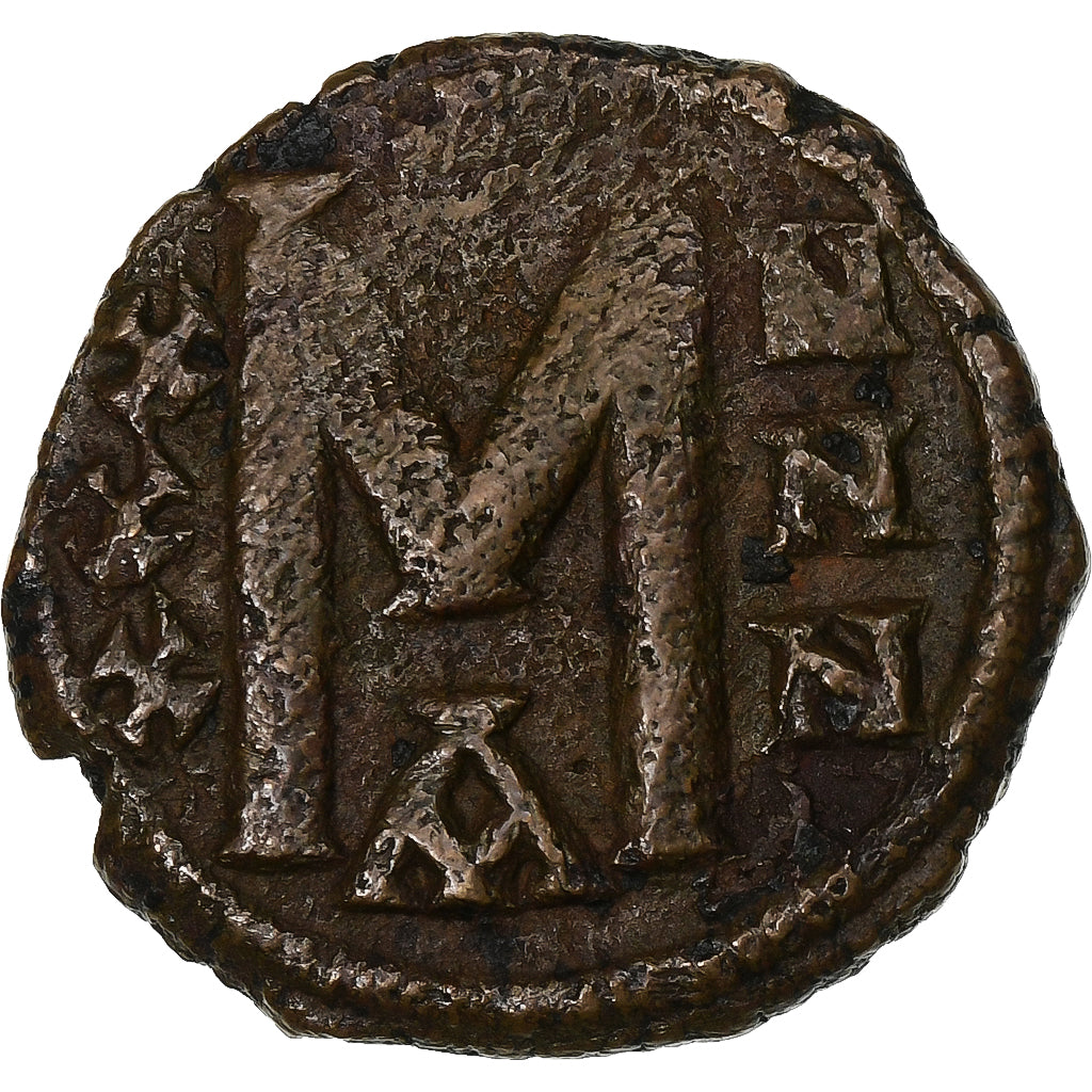 León V con Constantino, 
  
  Follis, 
  
  813-820