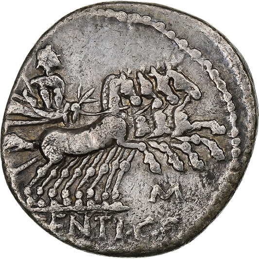 Sentia, 
  
  Denario, 
  
  101 aC